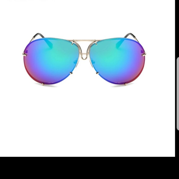 Oversized Luxury Mirrored Aviators - Picture 1 of 5